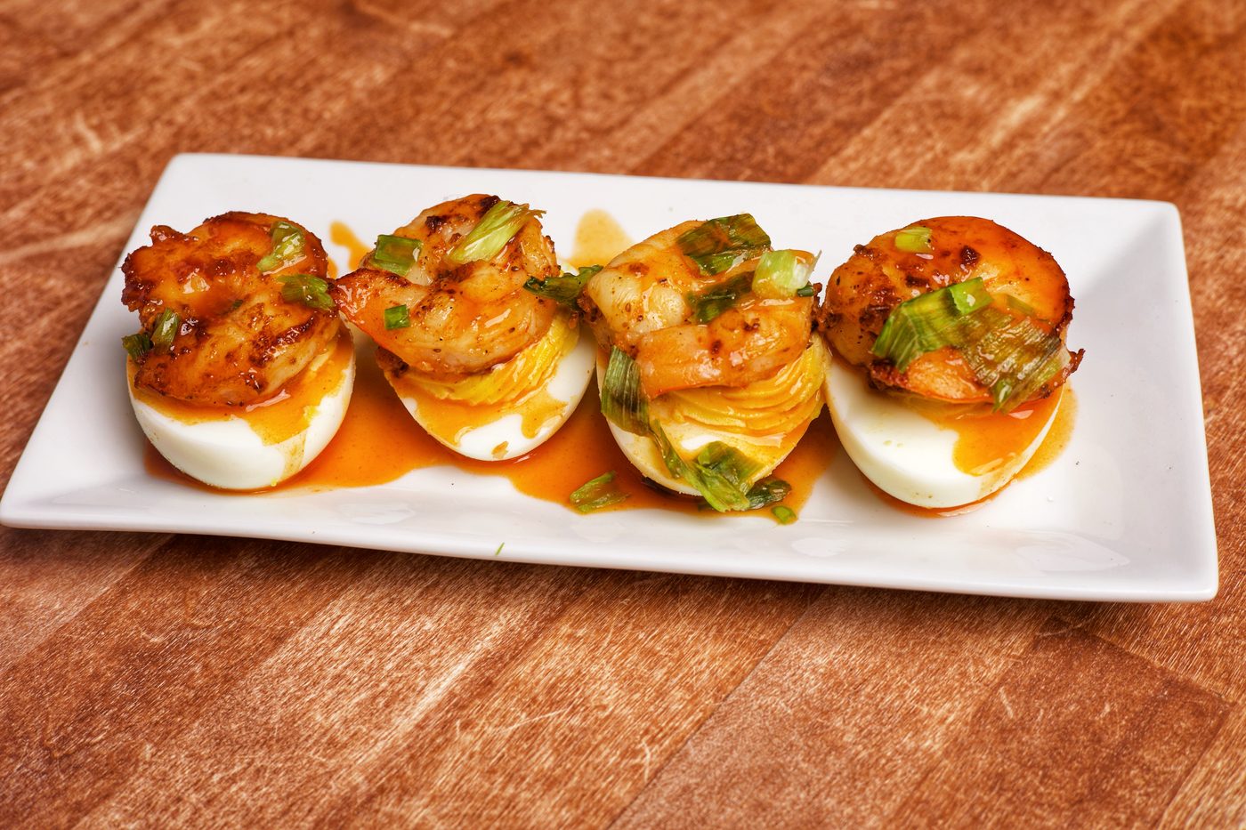 Cajun shrimp deviled eggs at Sunrise Social