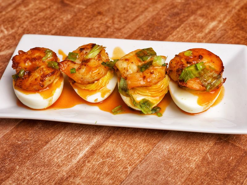 Cajun Shrimp Deviled Eggs at Sunrise Social